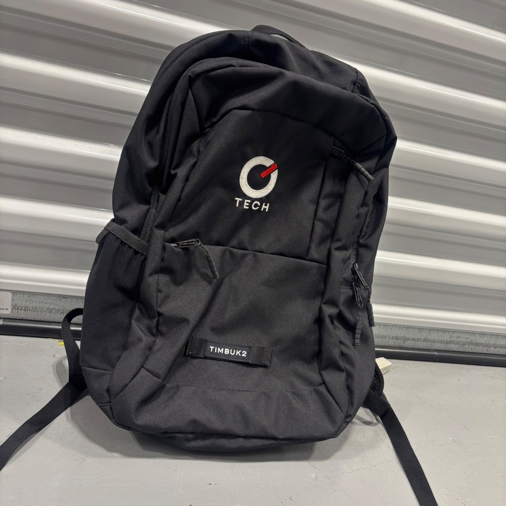 Timbuk2 Parkside Laptop Backpack Black Q TECH Logo Commuter Bag